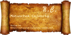 Matuschek Celeszta névjegykártya